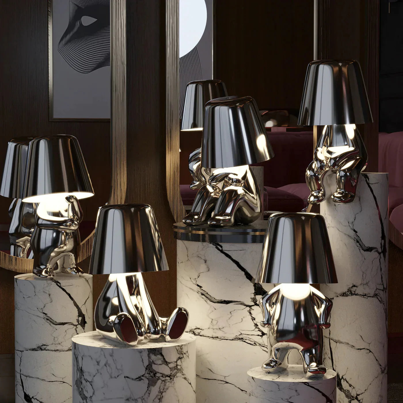 Velluto | Skulpturale Tischlampe im Figuren-Design